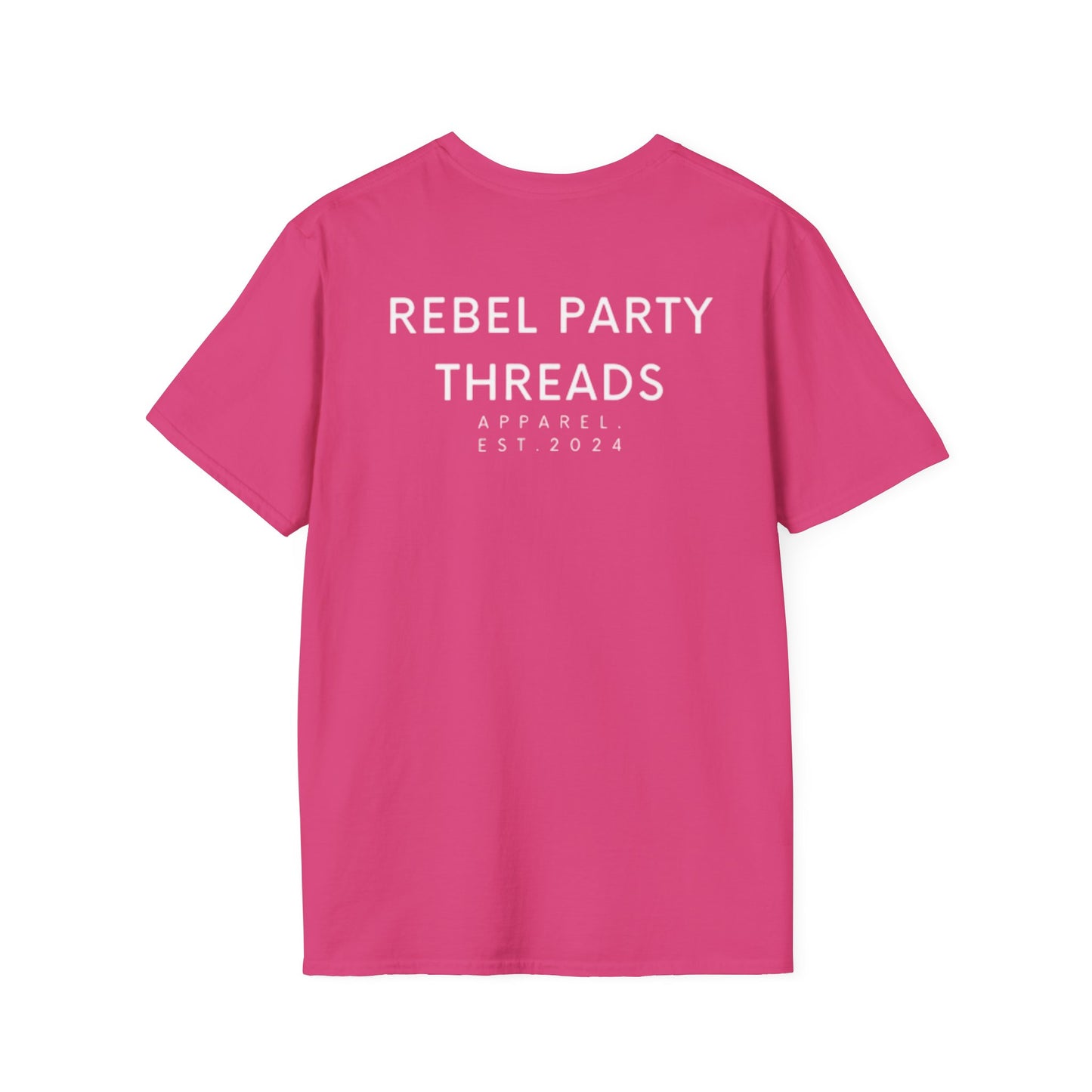 Rebel Party Graphic Tee | Unisex Softstyle T-Shirt, Casual Wear, Trendy Apparel, Gift for Friends, Birthday Outfit