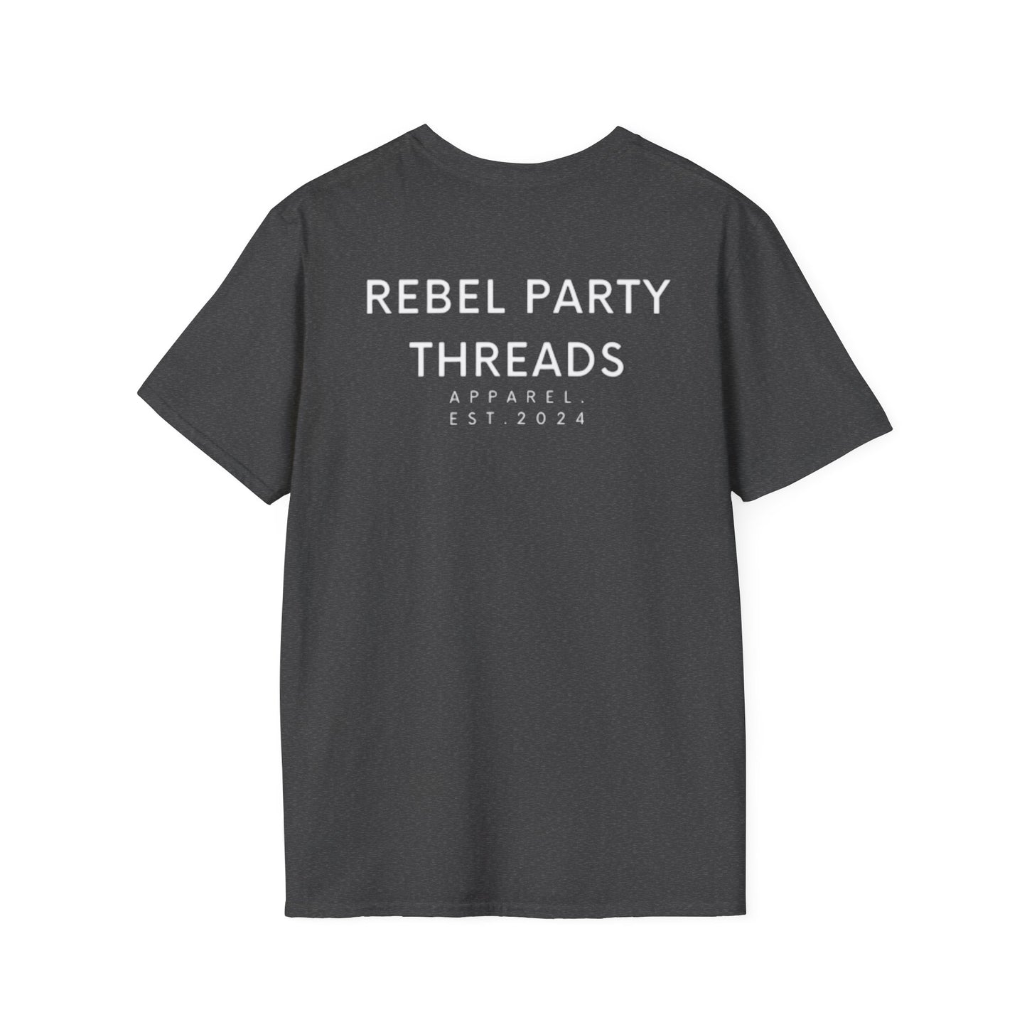 Rebel Party Graphic Tee | Unisex Softstyle T-Shirt, Casual Wear, Trendy Apparel, Gift for Friends, Birthday Outfit