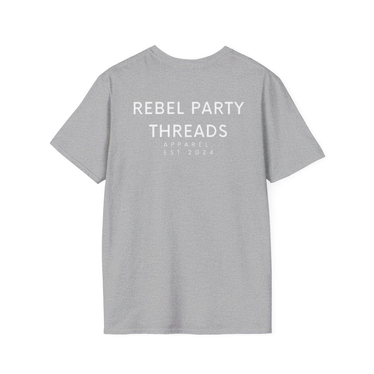 Rebel Party Graphic Tee | Unisex Softstyle T-Shirt, Casual Wear, Trendy Apparel, Gift for Friends, Birthday Outfit