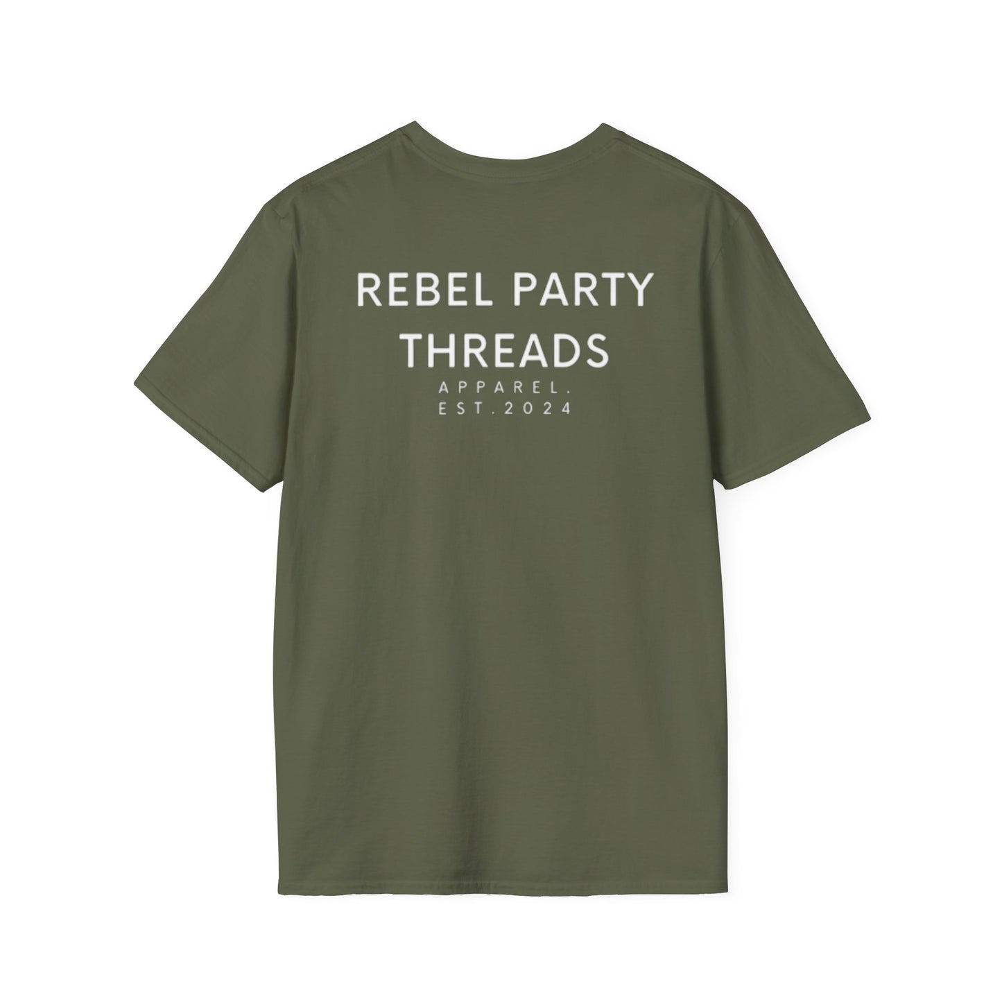 Rebel Party Graphic Tee | Unisex Softstyle T-Shirt, Casual Wear, Trendy Apparel, Gift for Friends, Birthday Outfit