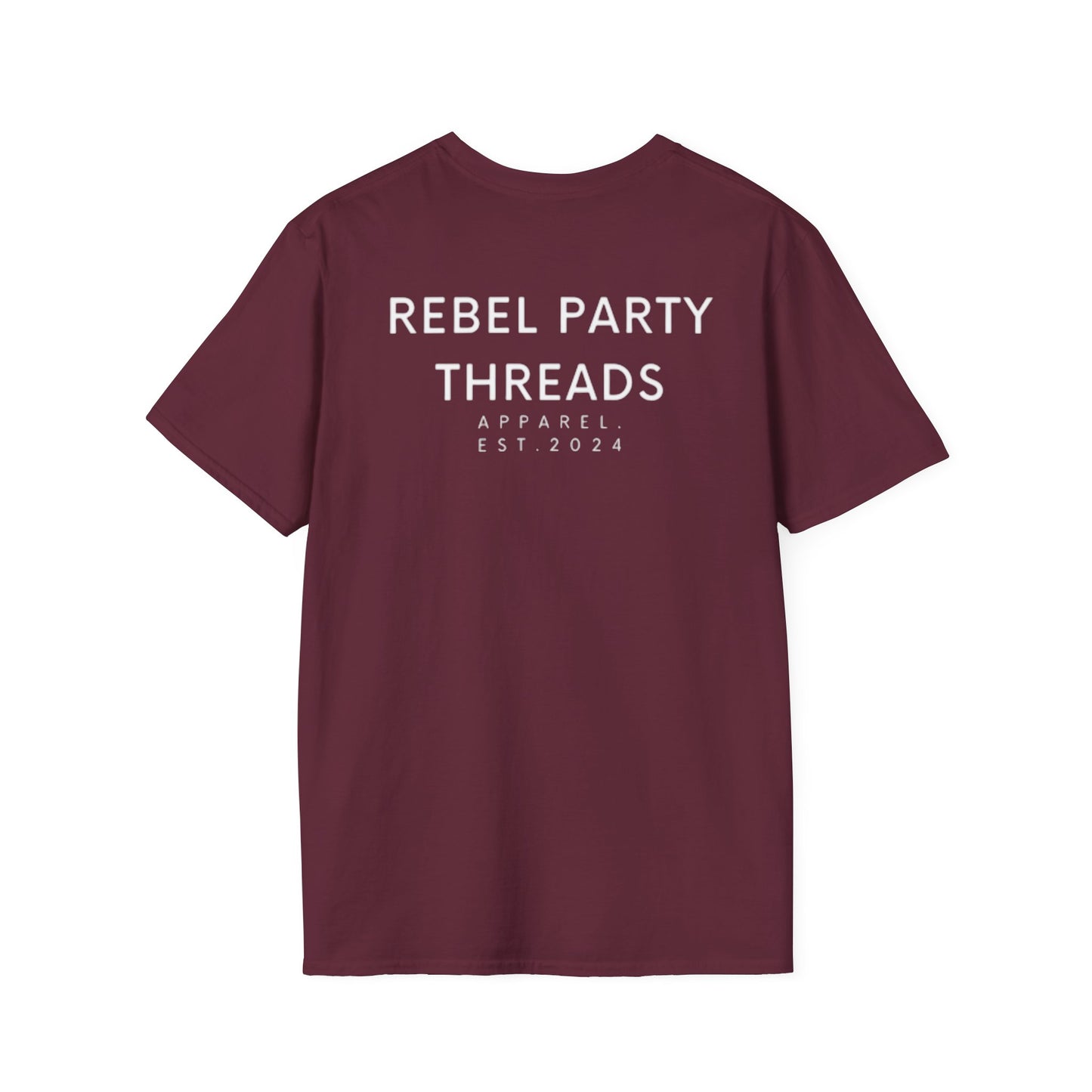 Rebel Party Graphic Tee | Unisex Softstyle T-Shirt, Casual Wear, Trendy Apparel, Gift for Friends, Birthday Outfit